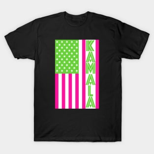 Kamala Harris 2020 Sorority Pink Pretty Green Flag T-Shirt